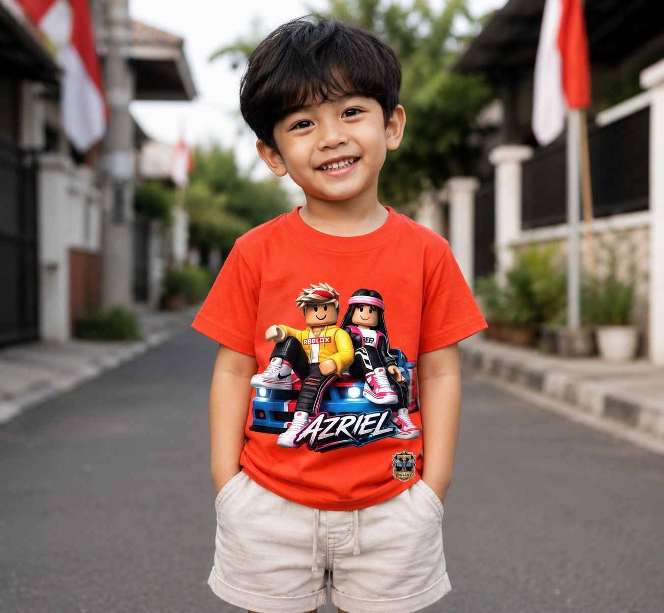 T-SHIRT TONGERET CUSTEM BRAN NAME ROBLOX AZRIEL